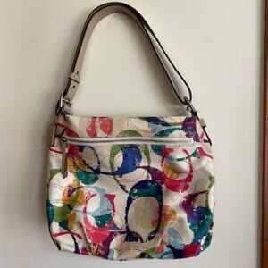 COACH Stamped Signature C Duffle Hobo Crossbody Shoulder Bag 31183E